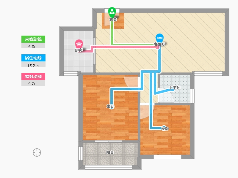 浙江省-杭州市-吉如家园-58.22-户型库-动静线