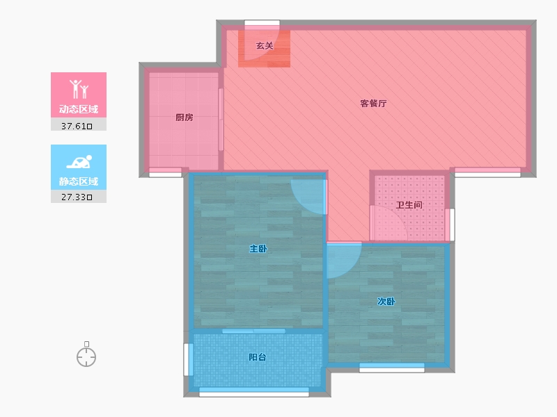 浙江省-杭州市-吉如家园-58.22-户型库-动静分区