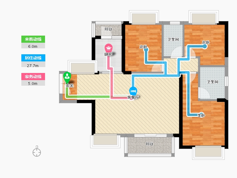 广东省-东莞市-金地艺境水岸-89.97-户型库-动静线