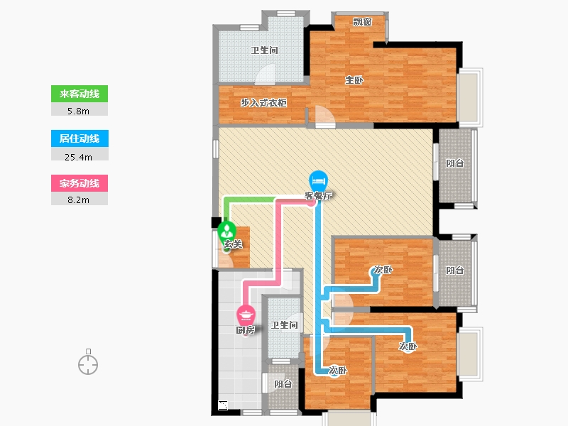 四川省-成都市-南城都汇三期-147.63-户型库-动静线