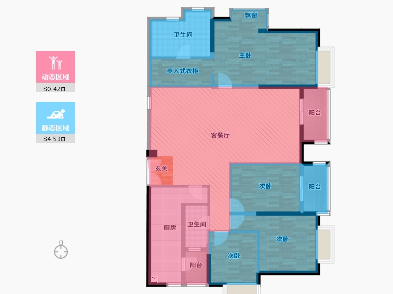 四川省-成都市-南城都汇三期-147.63-户型库-动静分区