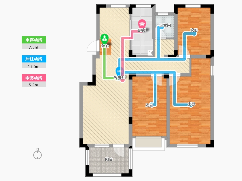 江苏省-徐州市-荣辉御府-93.21-户型库-动静线