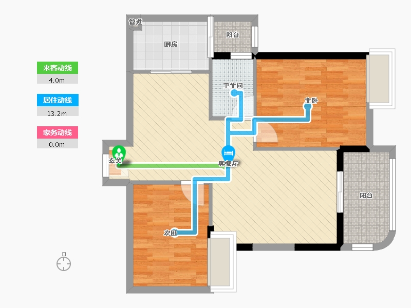 福建省-泉州市-滨海小区-71.69-户型库-动静线