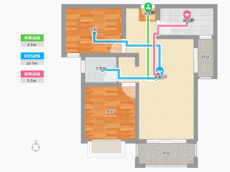 河南省-郑州市-新街坊-61.40-户型库-动静线