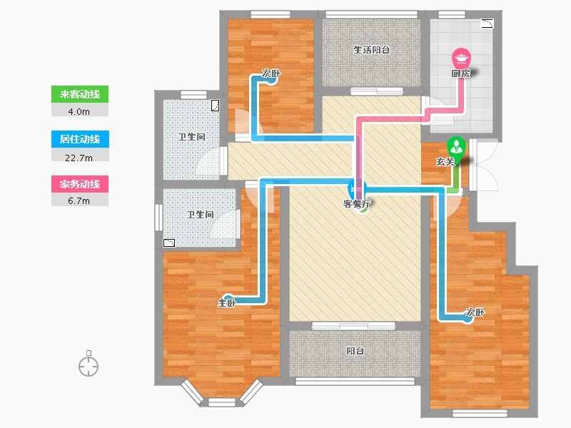 山东省-威海市-丽景华庭-93.50-户型库-动静线