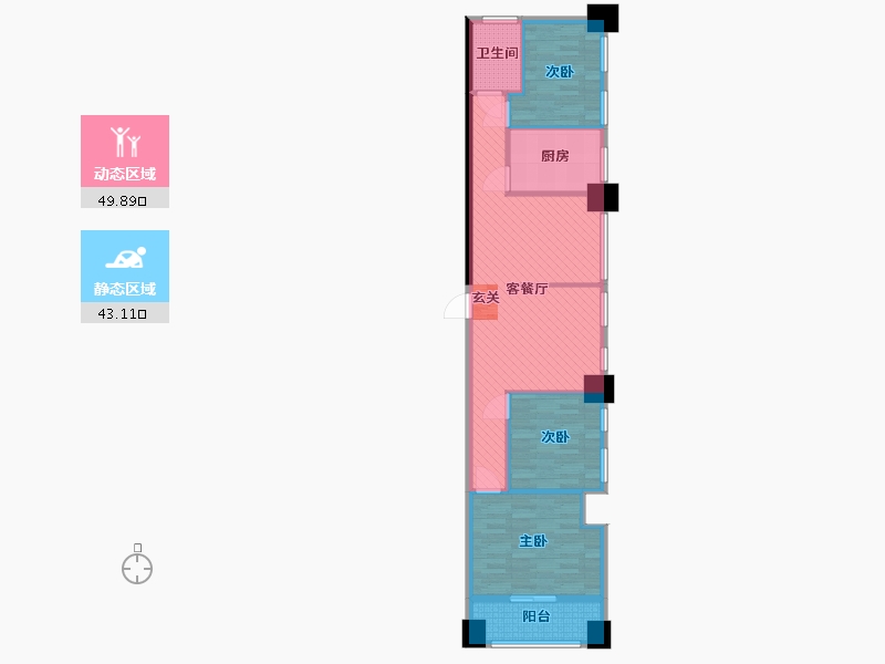 湖北省-武汉市-万福国际广场-82.79-户型库-动静分区