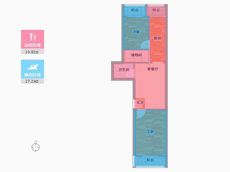 北京-北京市-安宁里-49.65-户型库-动静分区