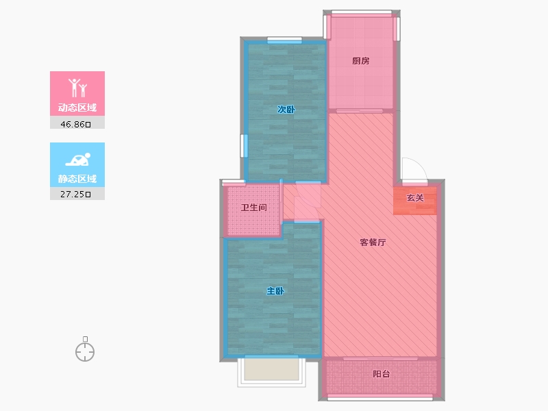 上海-上海市-虹梅新苑-66.67-户型库-动静分区