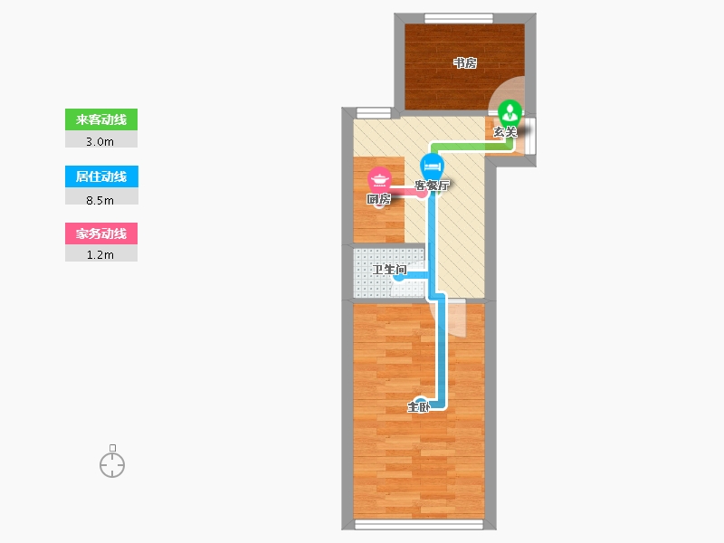 浙江省-杭州市-蚕花园永兴坊-34.80-户型库-动静线