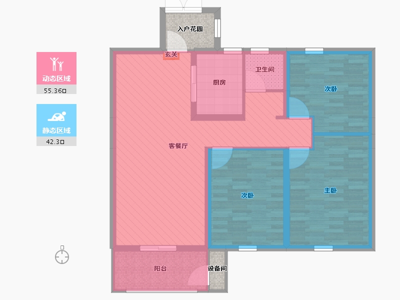 山东省-临沂市-天基云蒙庄园-91.04-户型库-动静分区