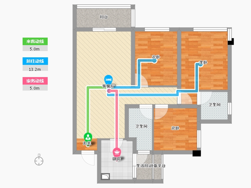 四川省-成都市-保利公园里-77.77-户型库-动静线