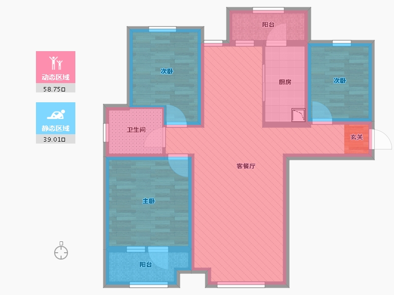 河北省-秦皇岛市-铂悦山-84.80-户型库-动静分区