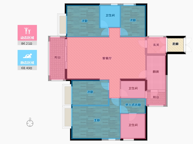 广东省-深圳市-华润城润府(二期)-141.50-户型库-动静分区