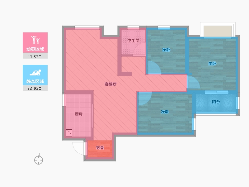 湖南省-长沙市-谷山乐园-65.59-户型库-动静分区