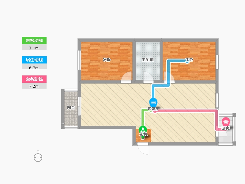 辽宁省-沈阳市-丁香湖畔-85.13-户型库-动静线