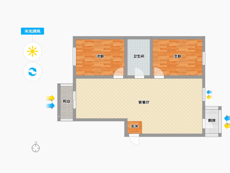 辽宁省-沈阳市-丁香湖畔-85.13-户型库-采光通风