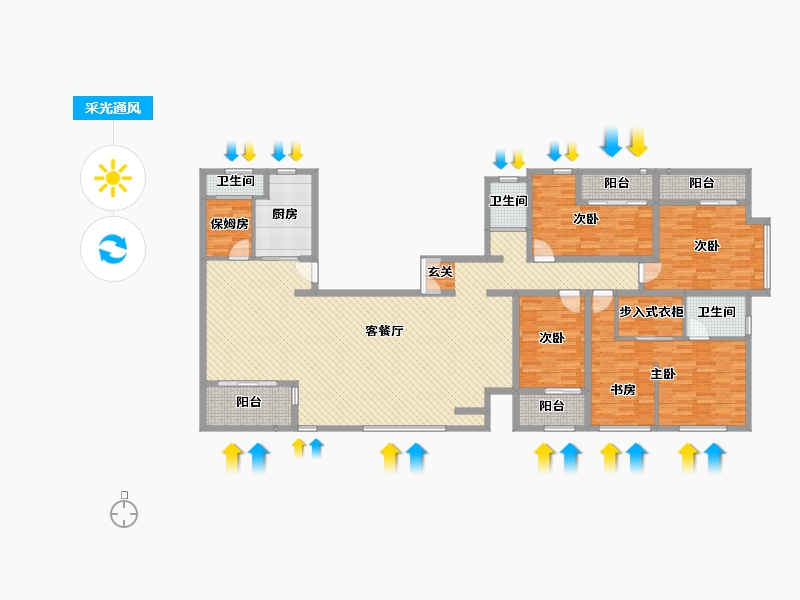 江苏省-常州市-雨润城-190.25-户型库-采光通风