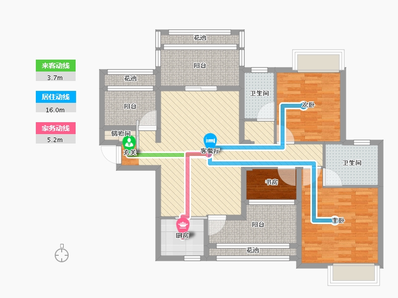 广西壮族自治区-南宁市-天誉花园-93.13-户型库-动静线