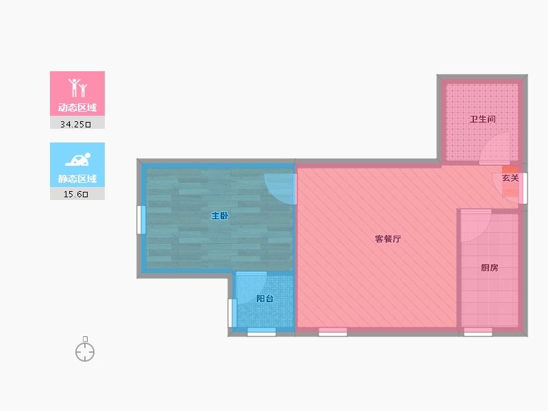 北京-北京市-慧时欣园-44.21-户型库-动静分区