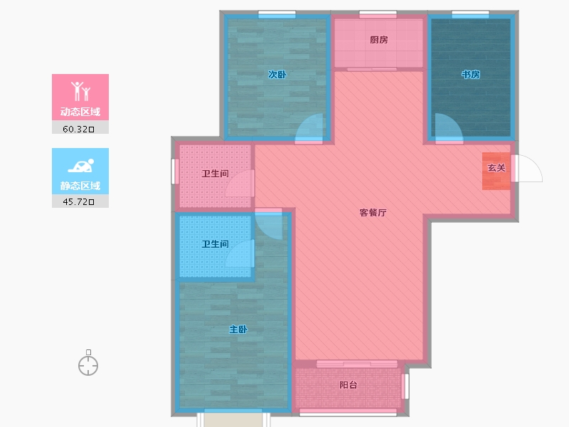 山西省-晋中市-雅园-93.28-户型库-动静分区