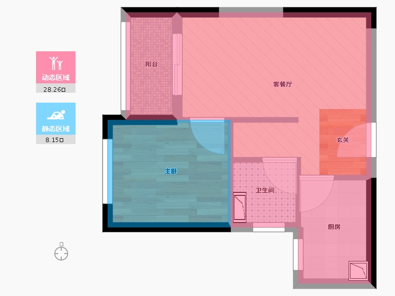 广东省-佛山市-万科金域国际花园7座2栋-31.17-户型库-动静分区