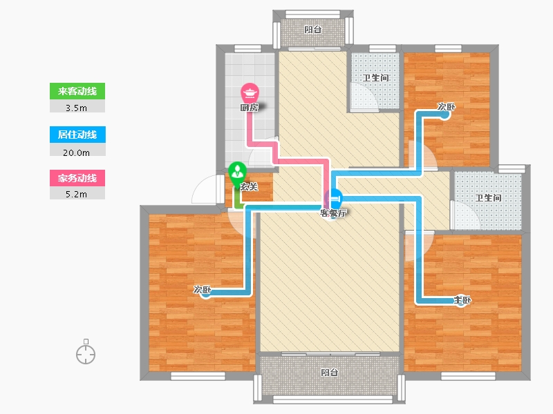 上海-上海市-绿波城-89.17-户型库-动静线