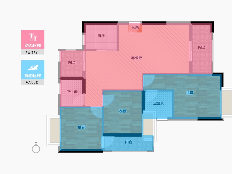 福建省-三明市-建发燕郡-83.19-户型库-动静分区