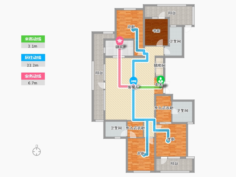 山东省-泰安市-绿城玉兰花园-190.00-户型库-动静线