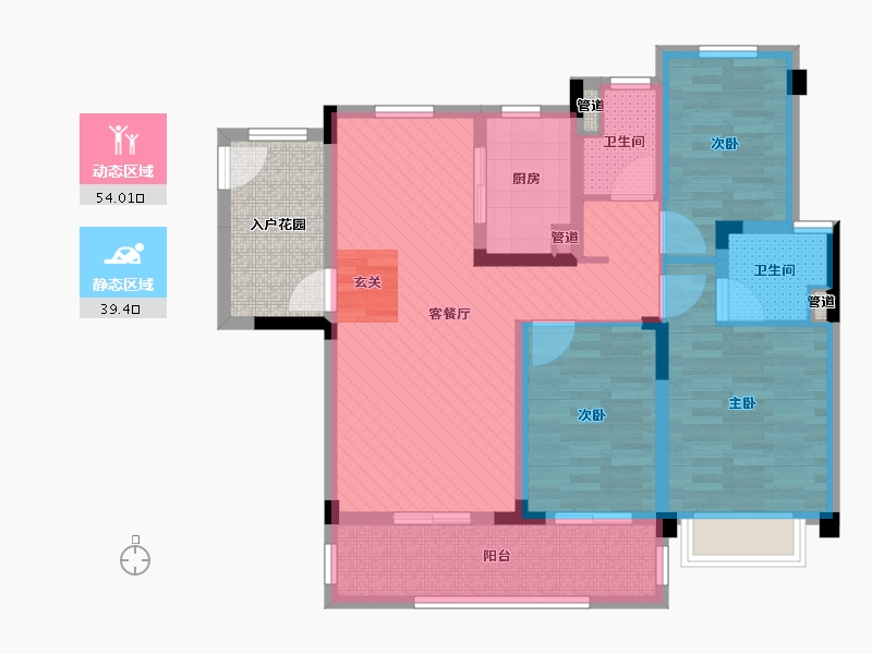 安徽省-宿州市-砀山碧桂园(建设中)-87.83-户型库-动静分区