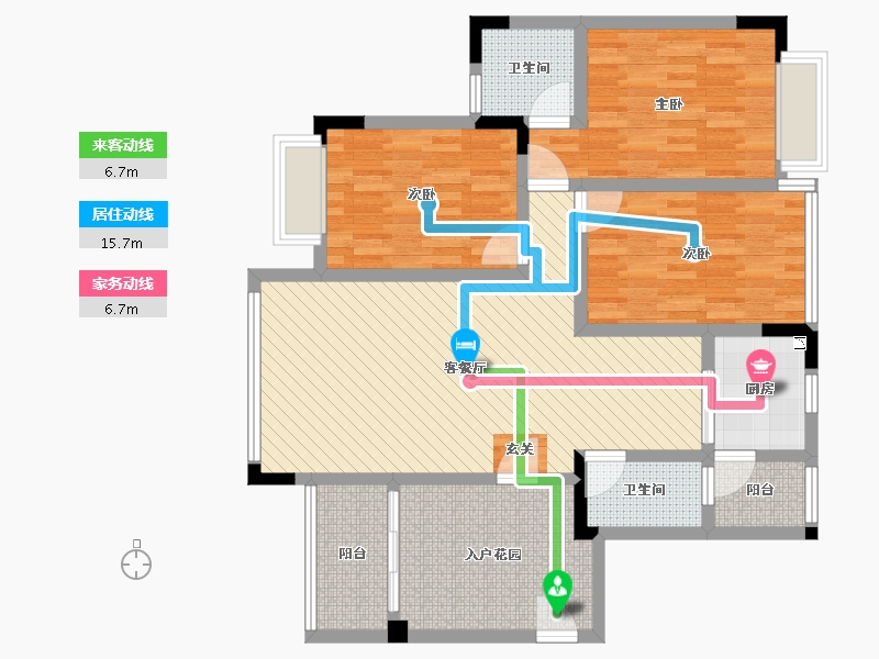 湖南省-株洲市-康馨佳园-102.00-户型库-动静线