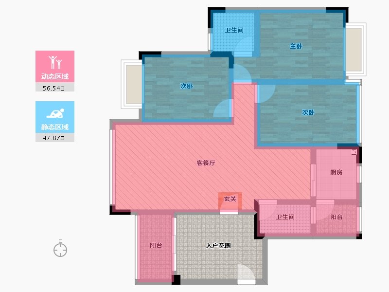 湖南省-株洲市-康馨佳园-102.00-户型库-动静分区