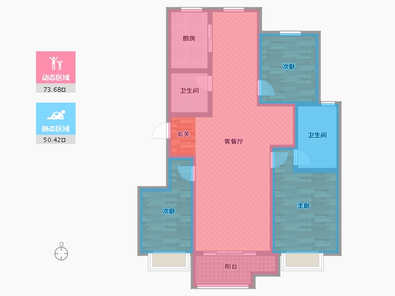 山东省-潍坊市-北辰美嘉-108.53-户型库-动静分区