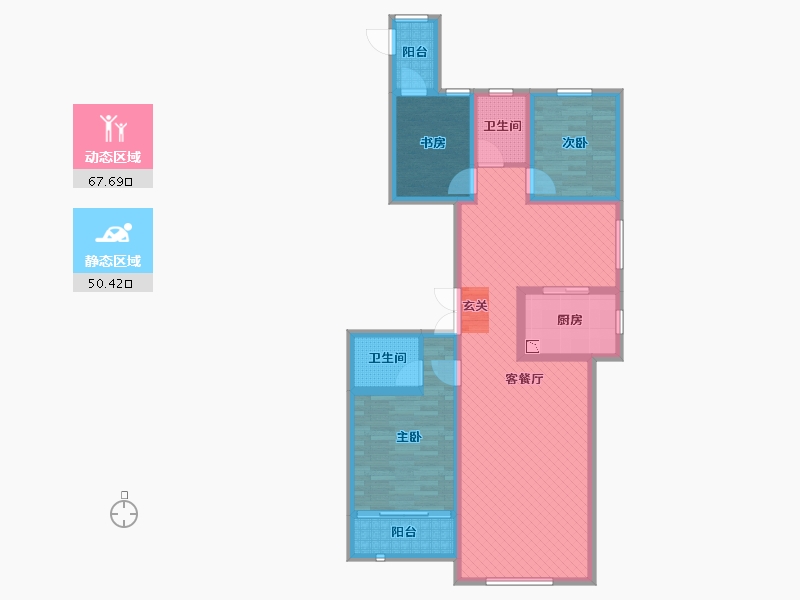 山东省-滨州市-丰泽御景-103.00-户型库-动静分区