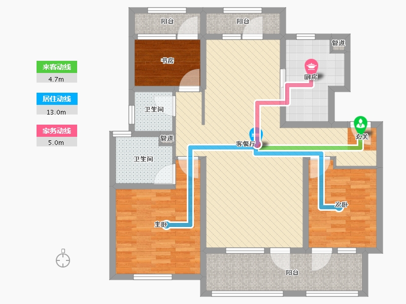 山东省-青岛市-天泰时光印象-99.06-户型库-动静线