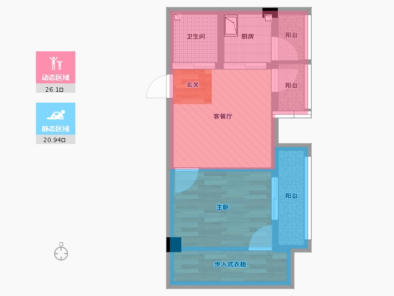 浙江省-宁波市-锦绣曙光-39.23-户型库-动静分区