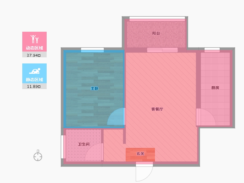 陕西省-西安市-汉都故里-43.76-户型库-动静分区