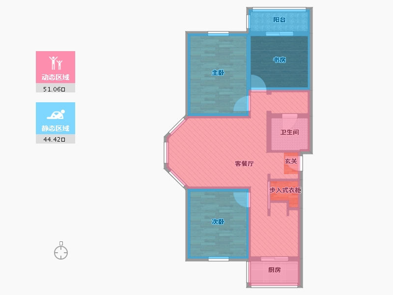 天津-天津市-都旺新城菊芳园-82.33-户型库-动静分区