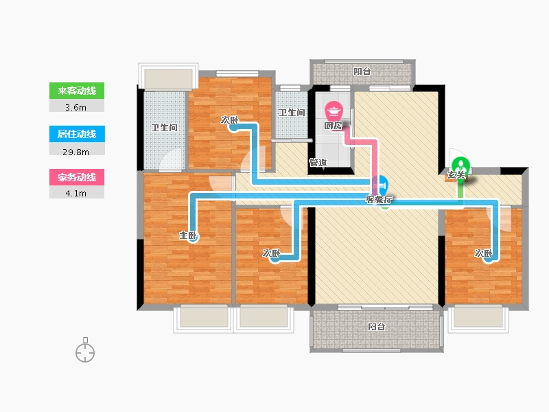 福建省-莆田市-碧桂园天澜-111.13-户型库-动静线