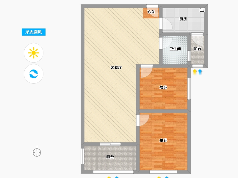 山东省-济宁市-金泉广场B10号楼-90.00-户型库-采光通风