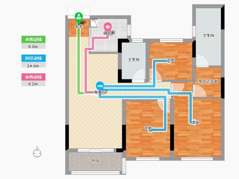 浙江省-温州市-首府壹号-90.00-户型库-动静线