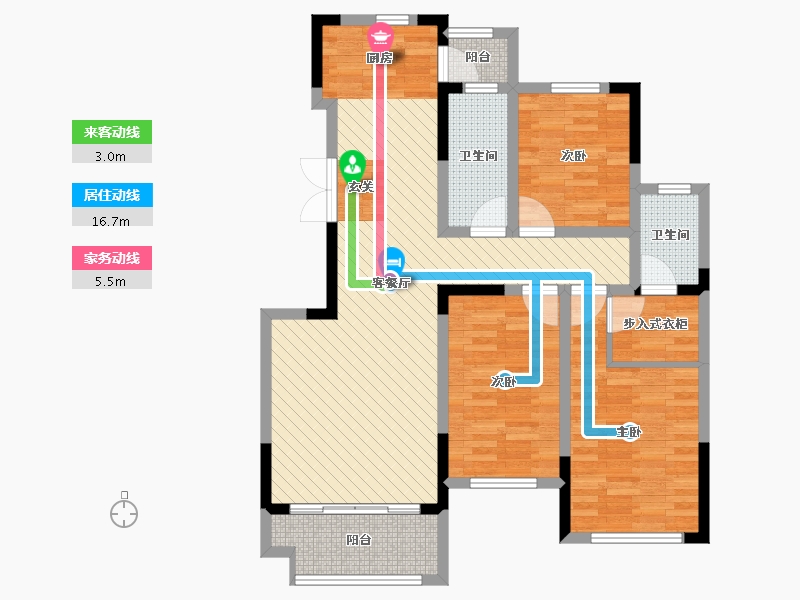 河南省-郑州市-君临天下二期-94.00-户型库-动静线