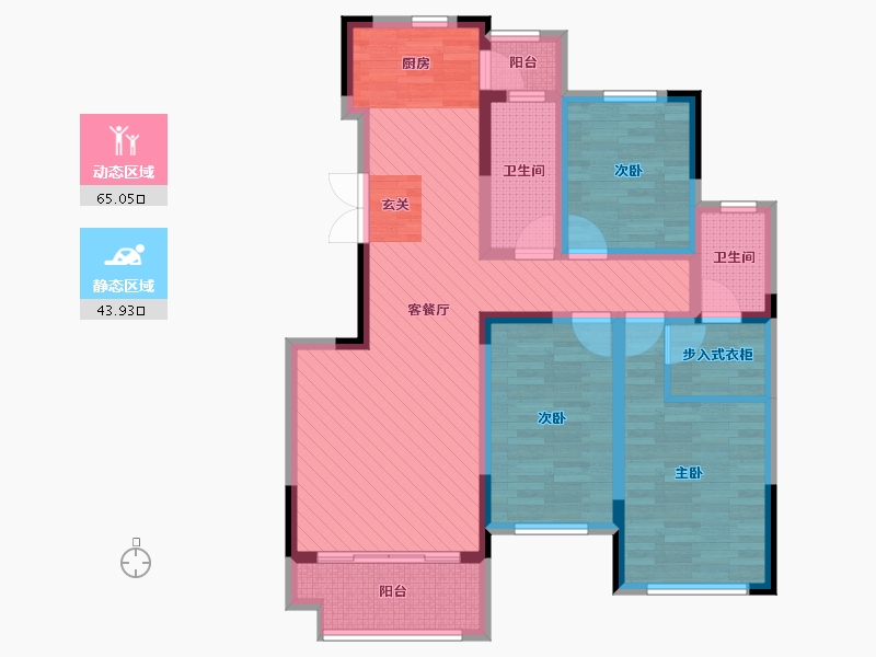 河南省-郑州市-君临天下二期-94.00-户型库-动静分区