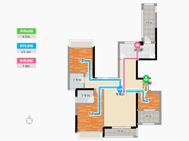 福建省-福州市-皇庭-102.44-户型库-动静线