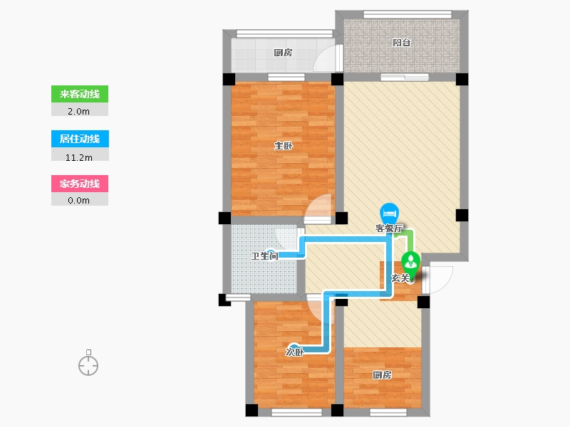 江苏省-泰州市-紫星铭苑-73.31-户型库-动静线