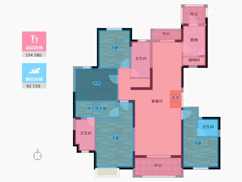 浙江省-嘉兴市-宏润花园-166.00-户型库-动静分区