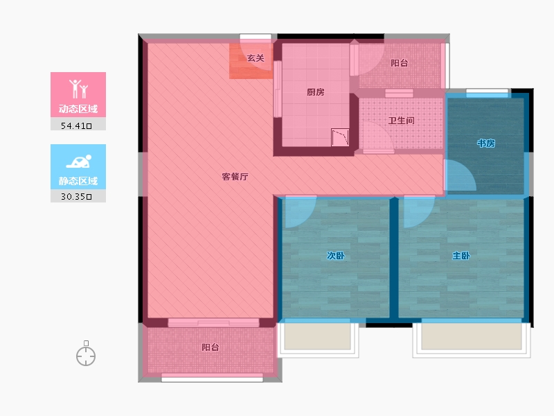 广东省-湛江市-申蓝宝邸-73.76-户型库-动静分区