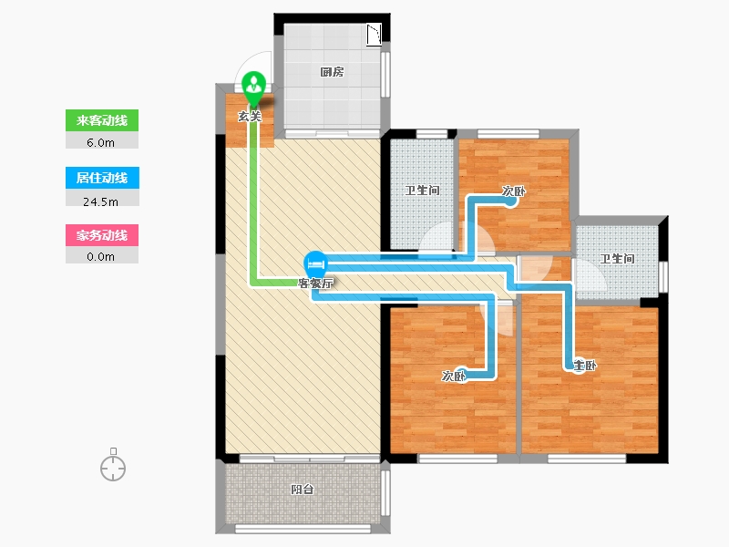 湖南省-常德市-墨池新天地-95.15-户型库-动静线