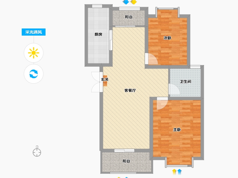 江苏省-常州市-新城南都-81.10-户型库-采光通风