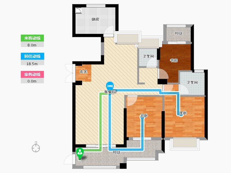 福建省-福州市-贵安新天地-97.58-户型库-动静线