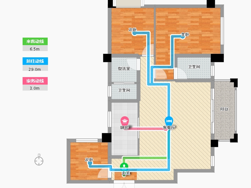 贵州省-铜仁市-保利明珠-99.93-户型库-动静线